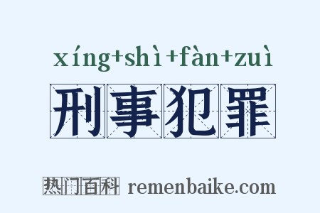 刑事犯罪是什么意思的图片